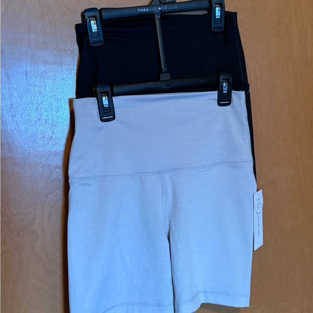 Yogalicious Black and Gray Bike Shorts